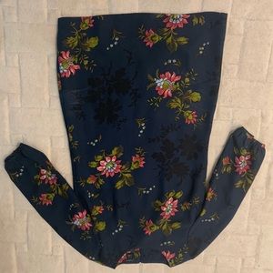 Ann Taylor 4P Blue Floral Dress Petite